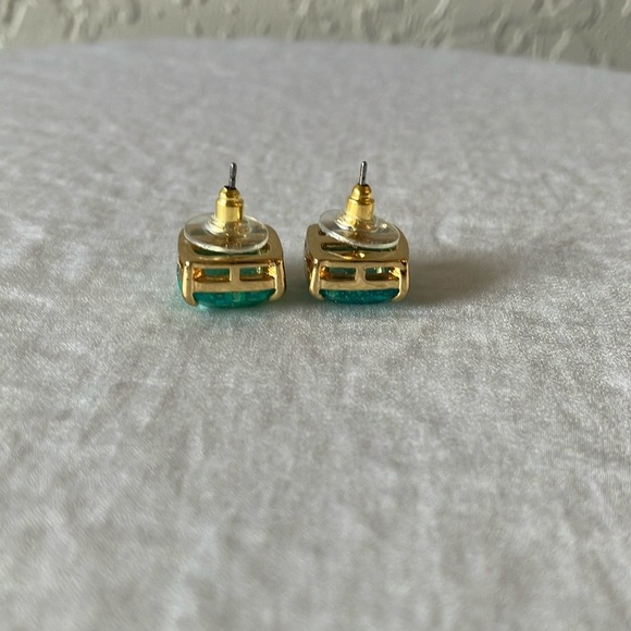 Kate Spade: Green Sparkle Earrings- Gold tone - Picture 4 of 14